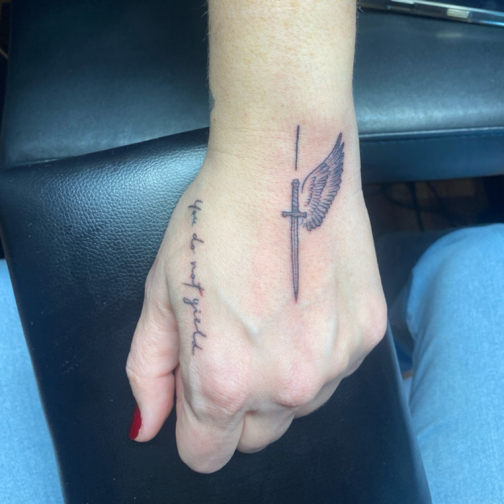 Small Custom Tattoo at Rebellious Makeup by Morgan in Elwood, IN