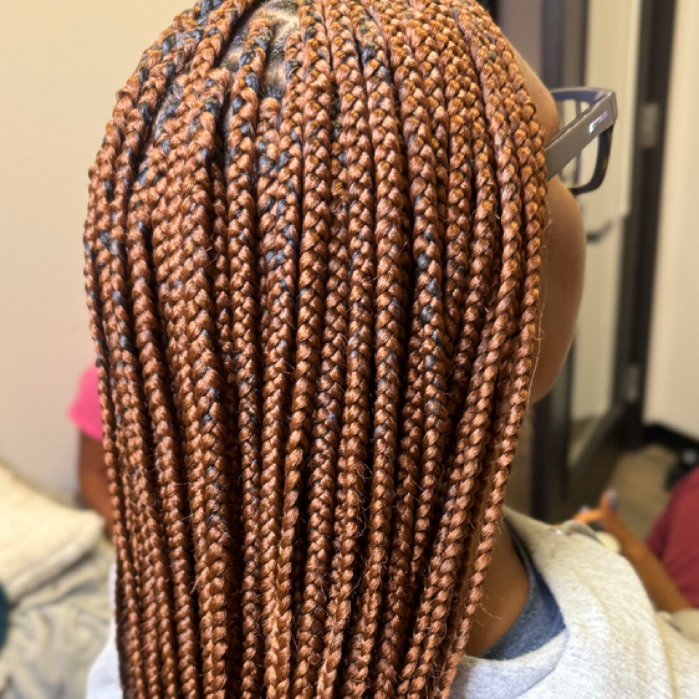 Medium “Box Braids” at Akennas Braids in Chesapeake, VA