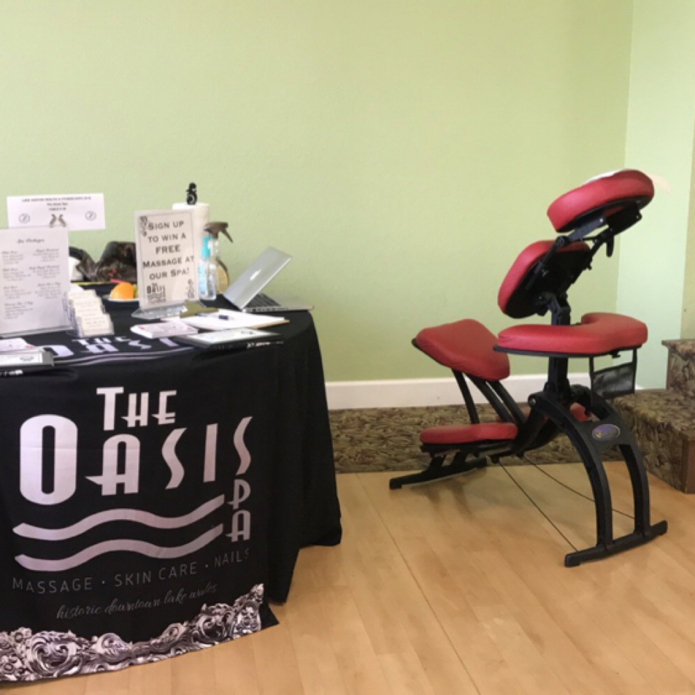 Chair Massage Event at MI Oasis Spa in New Boston, MI