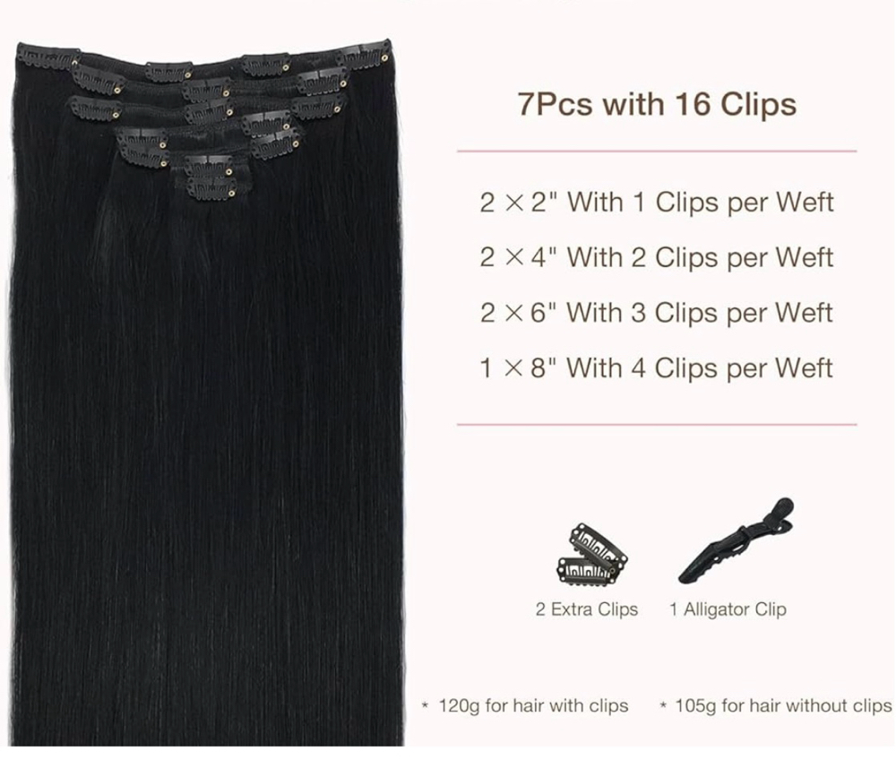 Clip-in Extensions 7 Piece Install