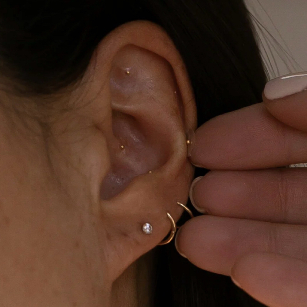 Ear seeding at Wildly Well Holistic in Belgrade, MT