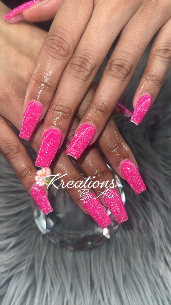 Basic Long Acrylic Nails