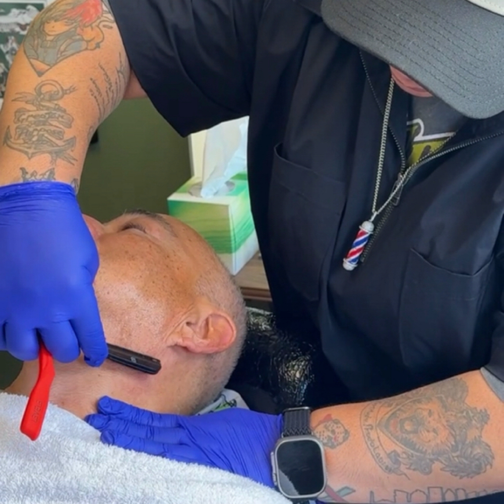 Traditional Full Hot Towel Shave at Midnight Rain Barber Co. in Redmond, WA