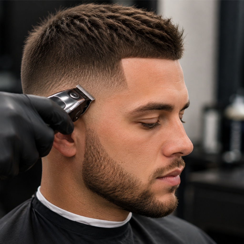 Hairline Cleanup / Line-Up at HairBar Salon BarberShop in Cross Roads, TX
