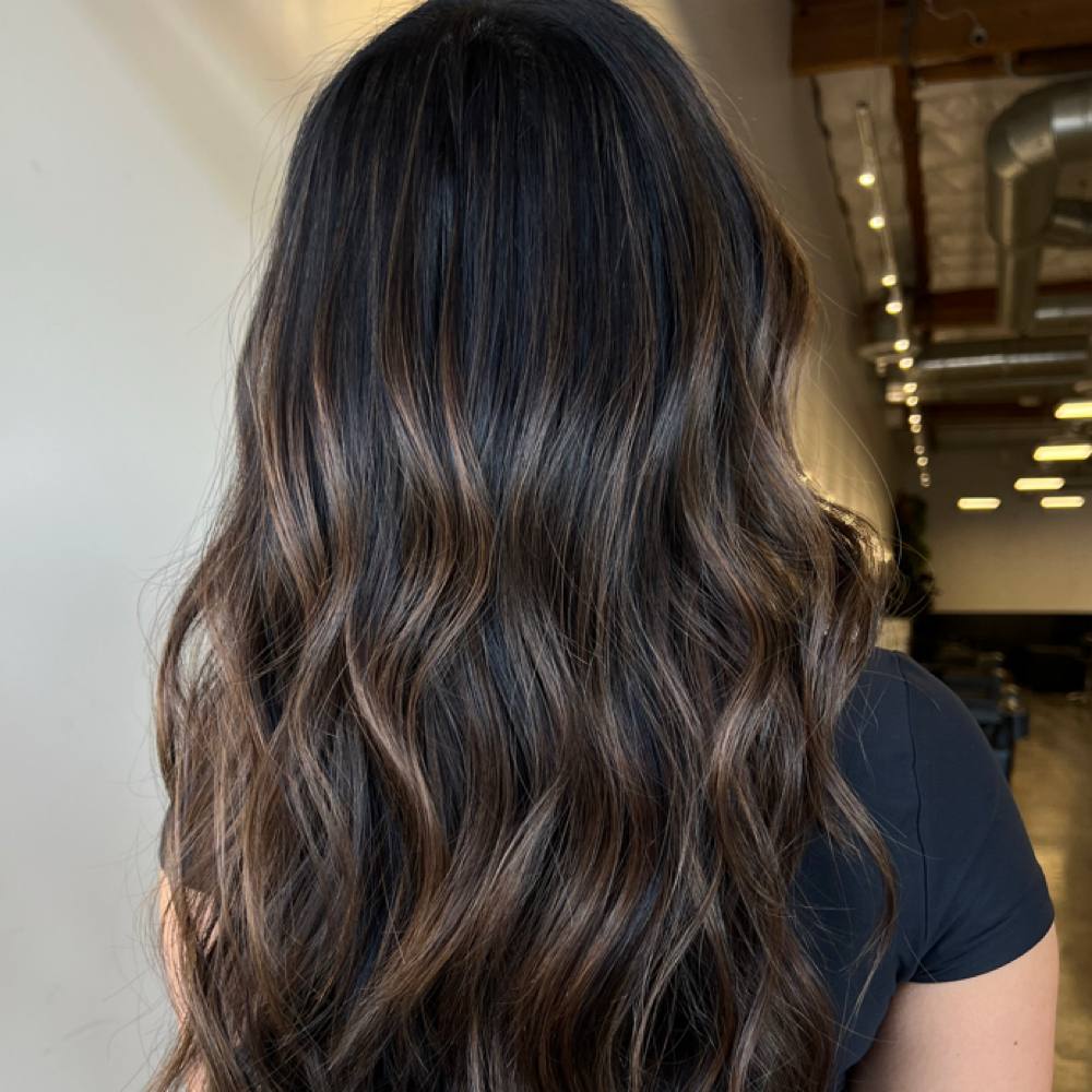 Full Dimensional Brunette Balayage at Kendra Rangel in Brea, CA