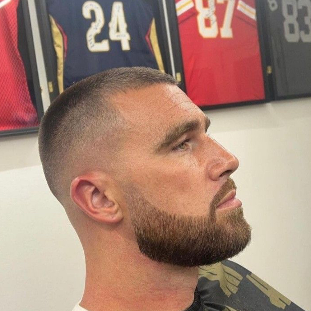 Travis Kelce Teen Haircut at The Fade Factory Barbershop Chalfont in Chalfont, PA
