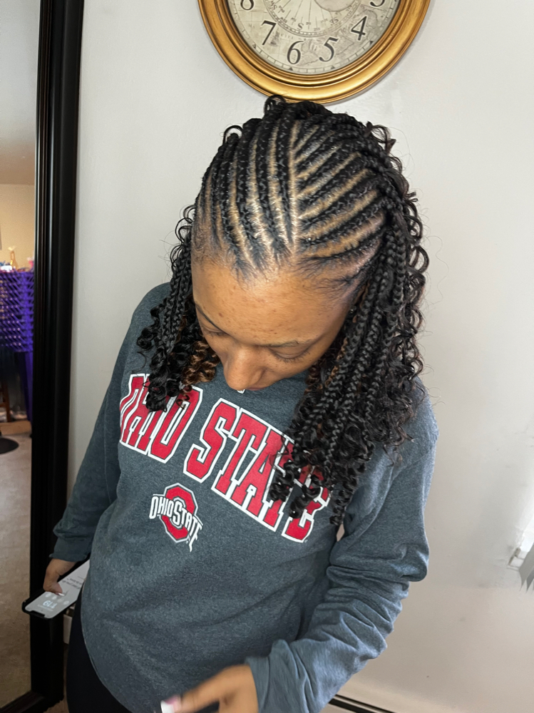 Short Half & Half W/ Curls at JayBraids in Richmond Hts, OH
