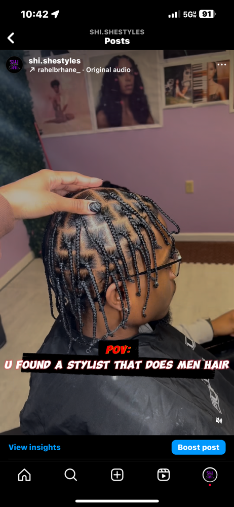Men Hanging Braids