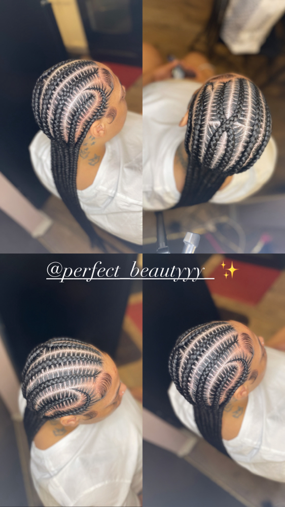 Freestyle.. 6-7 Braids With Designs at StyledBy Ty in Milwaukee, WI