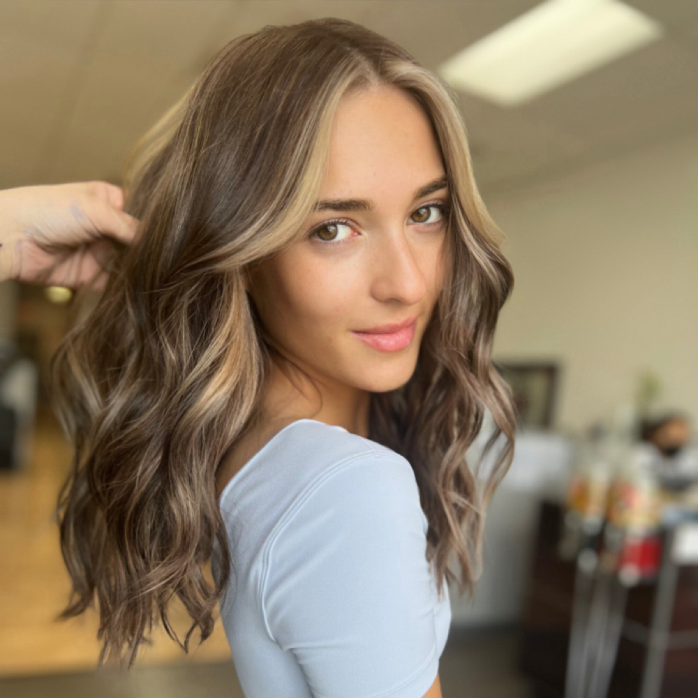 Half Balayage at Hair by  Brenna @ Be•you salon in Brockport, NY