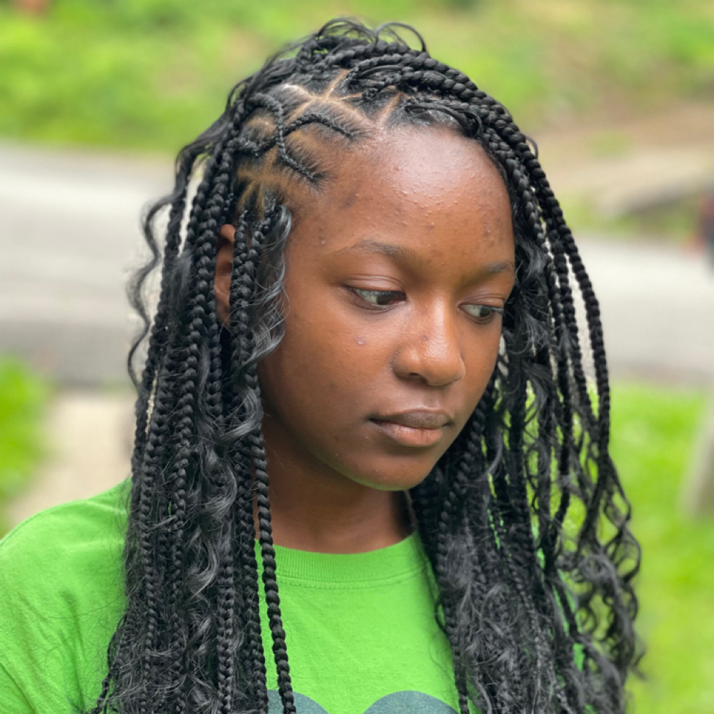 Medium Knotless Braids at Picturesque Hair in Pittsburgh, PA