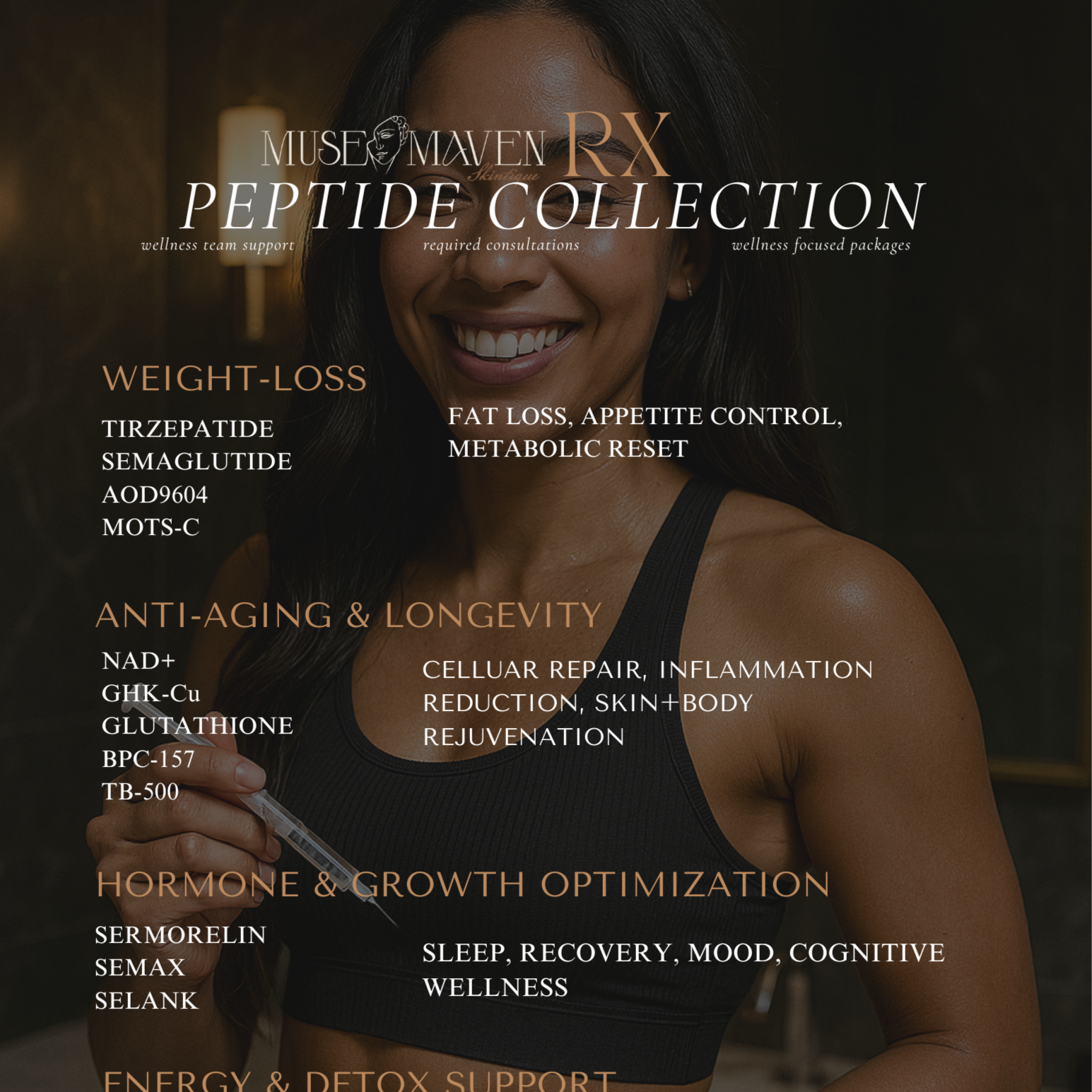 RX PEPTIDE CONSULTATION- Virtual at MUSE MAVEN SKINTIQUE AND WELLNESS in Atlanta, GA