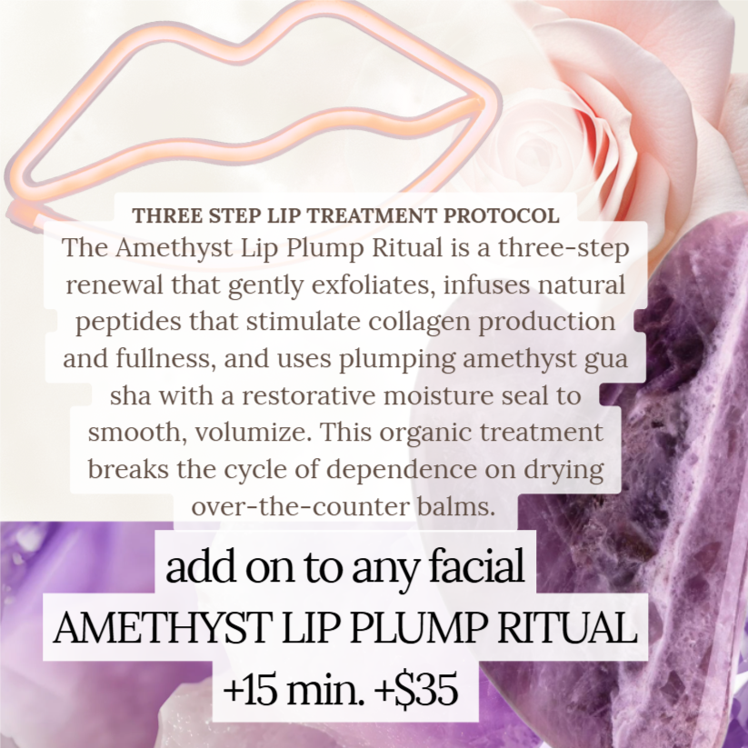 Amethyst Lip Plump Ritual at Andrea D'Ambrosio, The Dothan Aesthetician, LUNA LAB Spa + Wellness in Dothan, AL