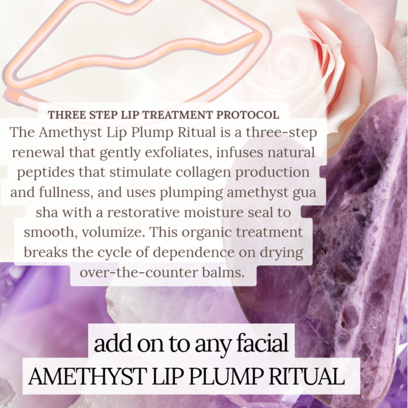 Amethyst Lip Plump Ritual at Andrea D'Ambrosio, The Dothan Aesthetician, LUNA LAB Spa + Wellness in Dothan, AL