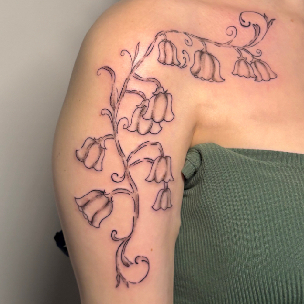 LARGE custom tattoo at Pinstripe Tattoos in Shelby Township, MI