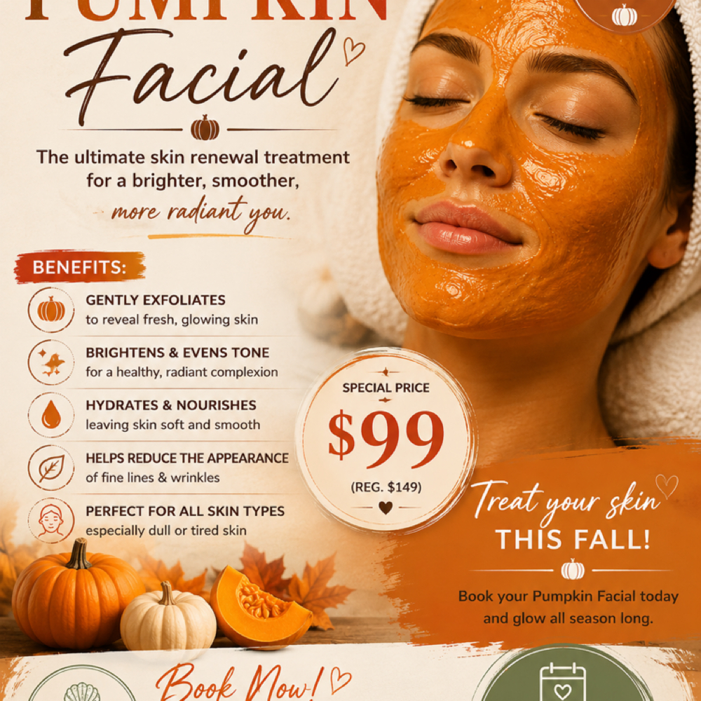 Pumpkin Facial Special at Bella Shell Spa in Spring Branch, TX