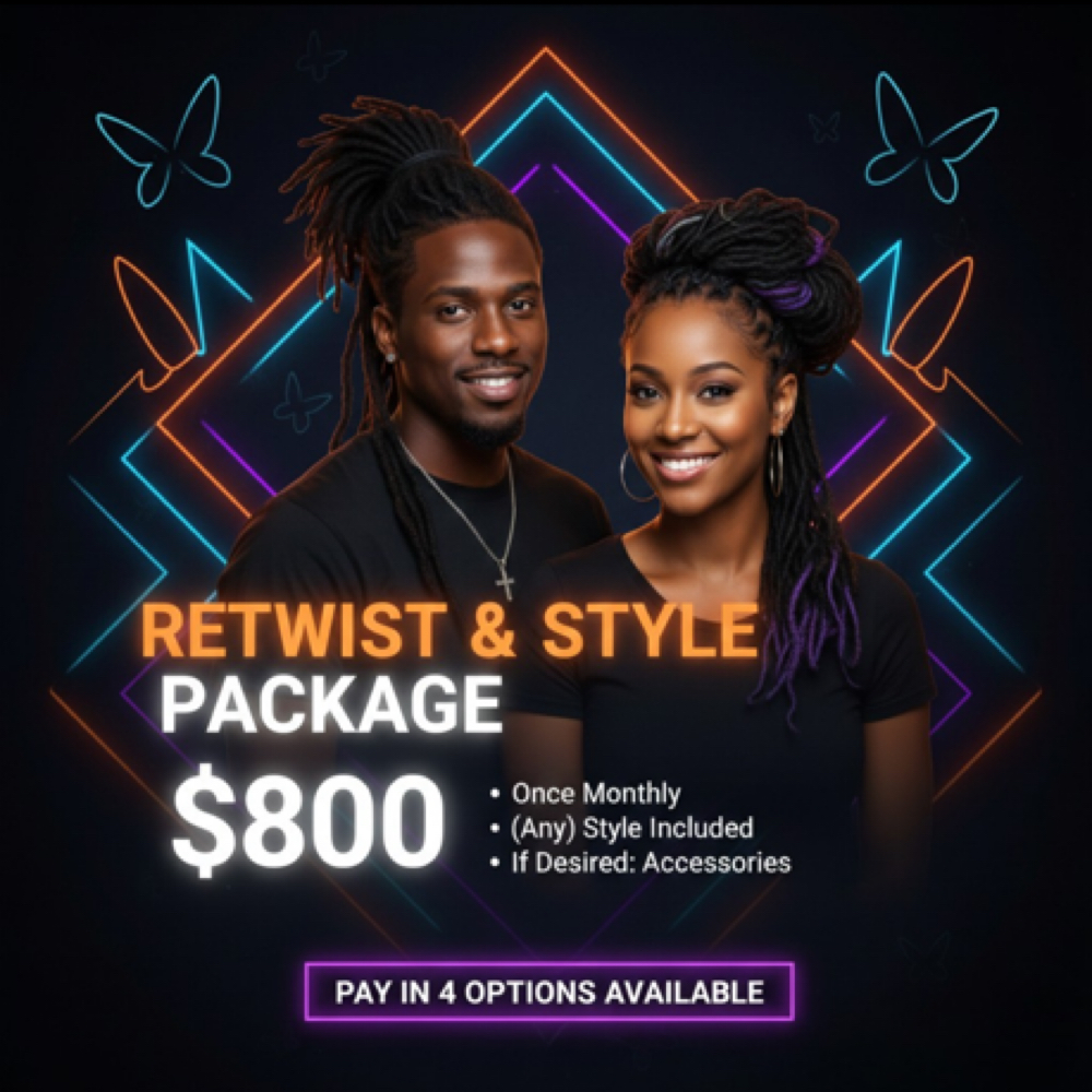 Retwist & Style Package at MonarchFlair in Fort Wayne, IN