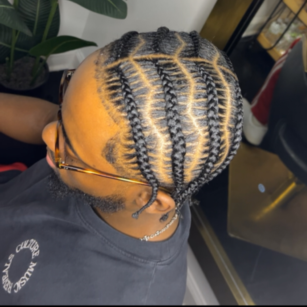 men stitch Braids at Rach_bstyling in New Orleans, LA