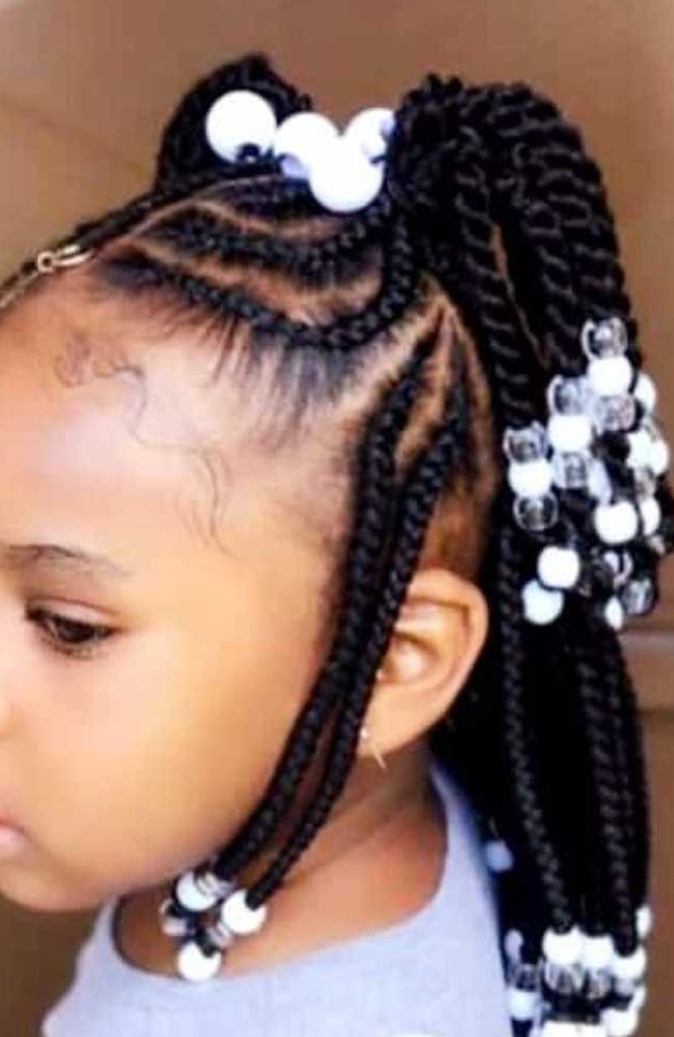 Kids Braids With Beads