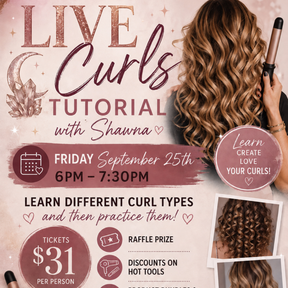 Live In Person Curls Tutorial at Deep Breath Salon & Holistic Center in Cranston, RI