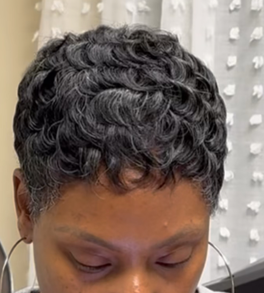 Short Cut Silk Press at Hair Rehab 101 in Houston, TX