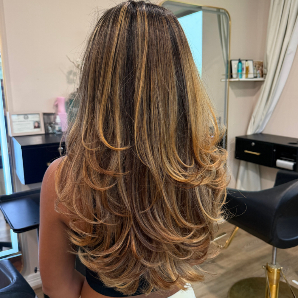 Womens Custom Cut & Style at Crystal Rose Beauty in Pearland, TX