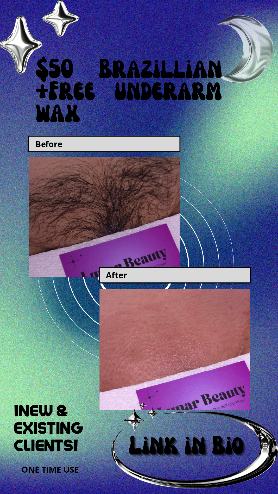 Brazilian W/Free Underarm Wax