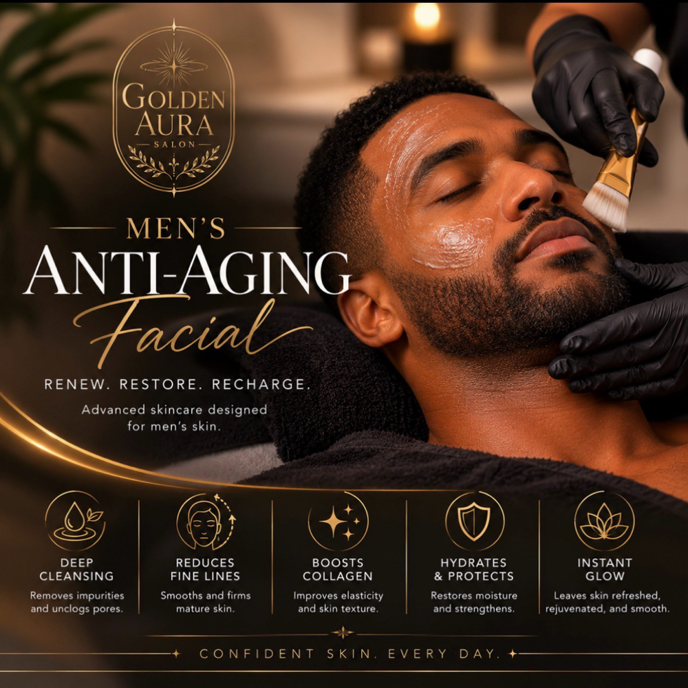 Men’s Anti-Aging Facial at Golden Aura Salon in Concord, CA