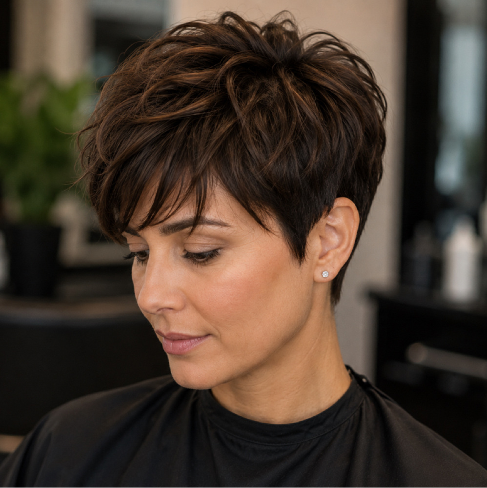 Pixie Haircut + Style at Dania’s Hair Studio in Tampa, FL