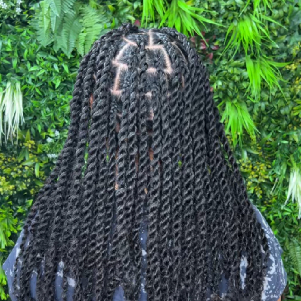 Med/Large Human Hair Twists at Soulful Strands in Clifton, NJ