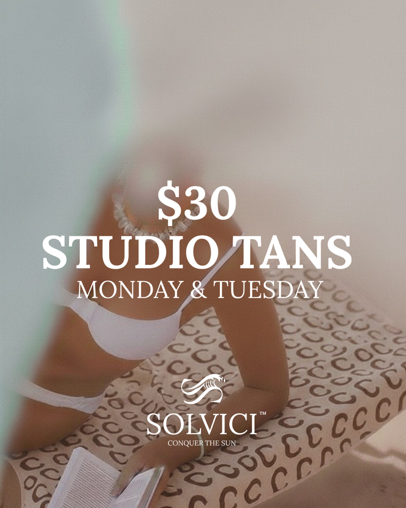 $30 Studio Tan - Tuesdays Only! at SOLVICI Sunless in West Chicago/Bloomingdale, IL