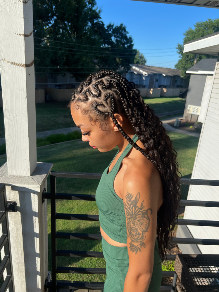Fulani Braids With Curls Added