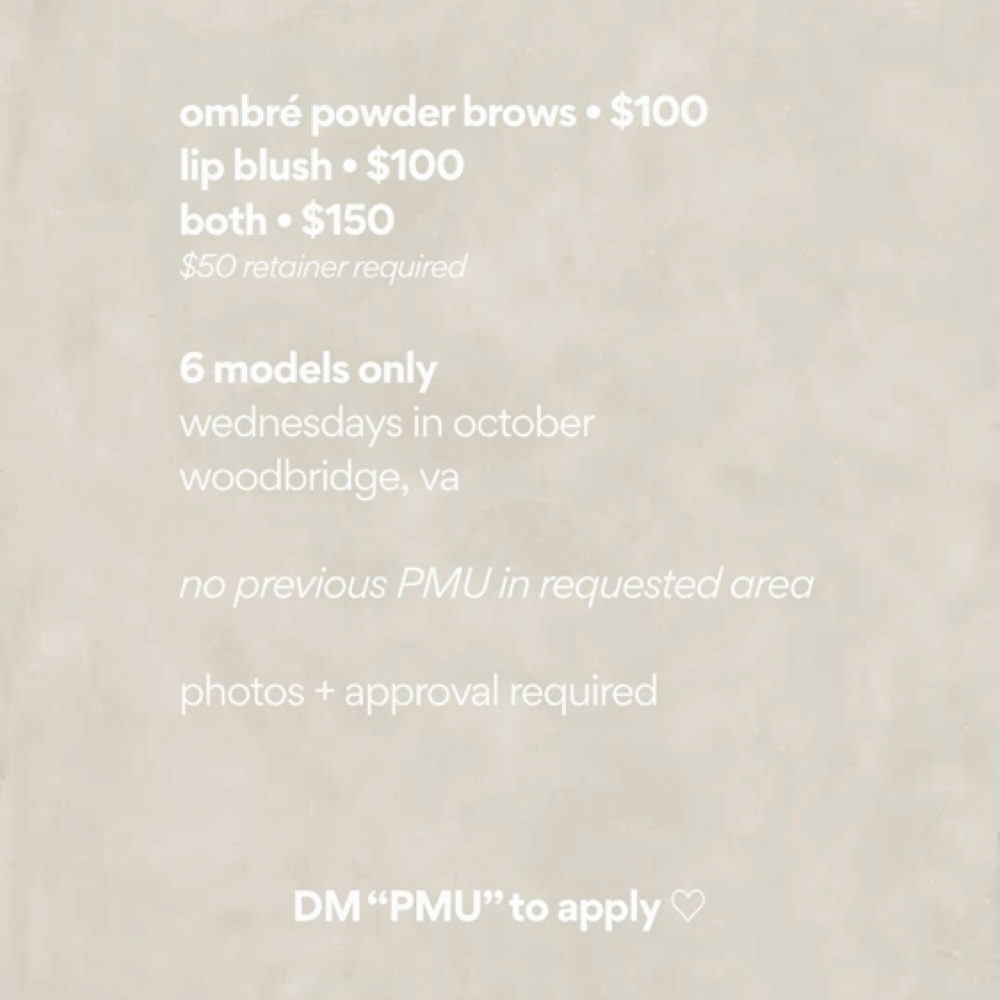 pmu model โฅ๏ธ WOODBRIDGE, VA ONLY at Brow Body in Stafford, VA