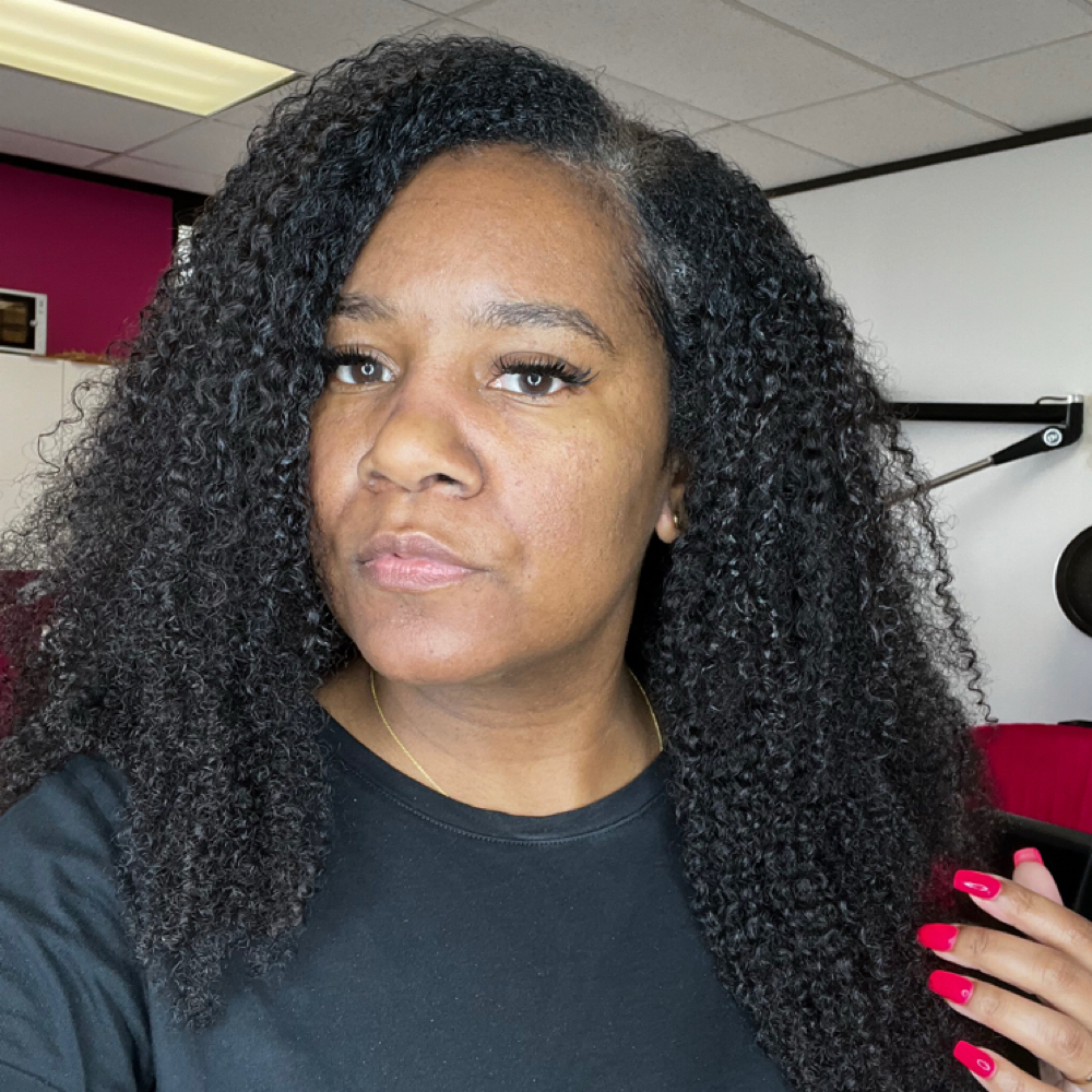 Curly Sew In With Leave Out at Gorgeous Strands Natural Hair Salon in Houston, TX