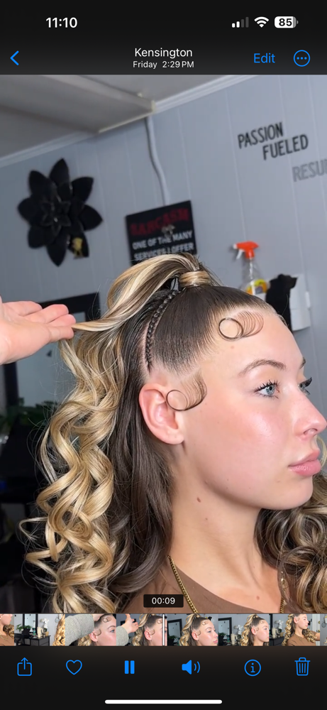 SIDE BRAIDS HALF UP STYLE