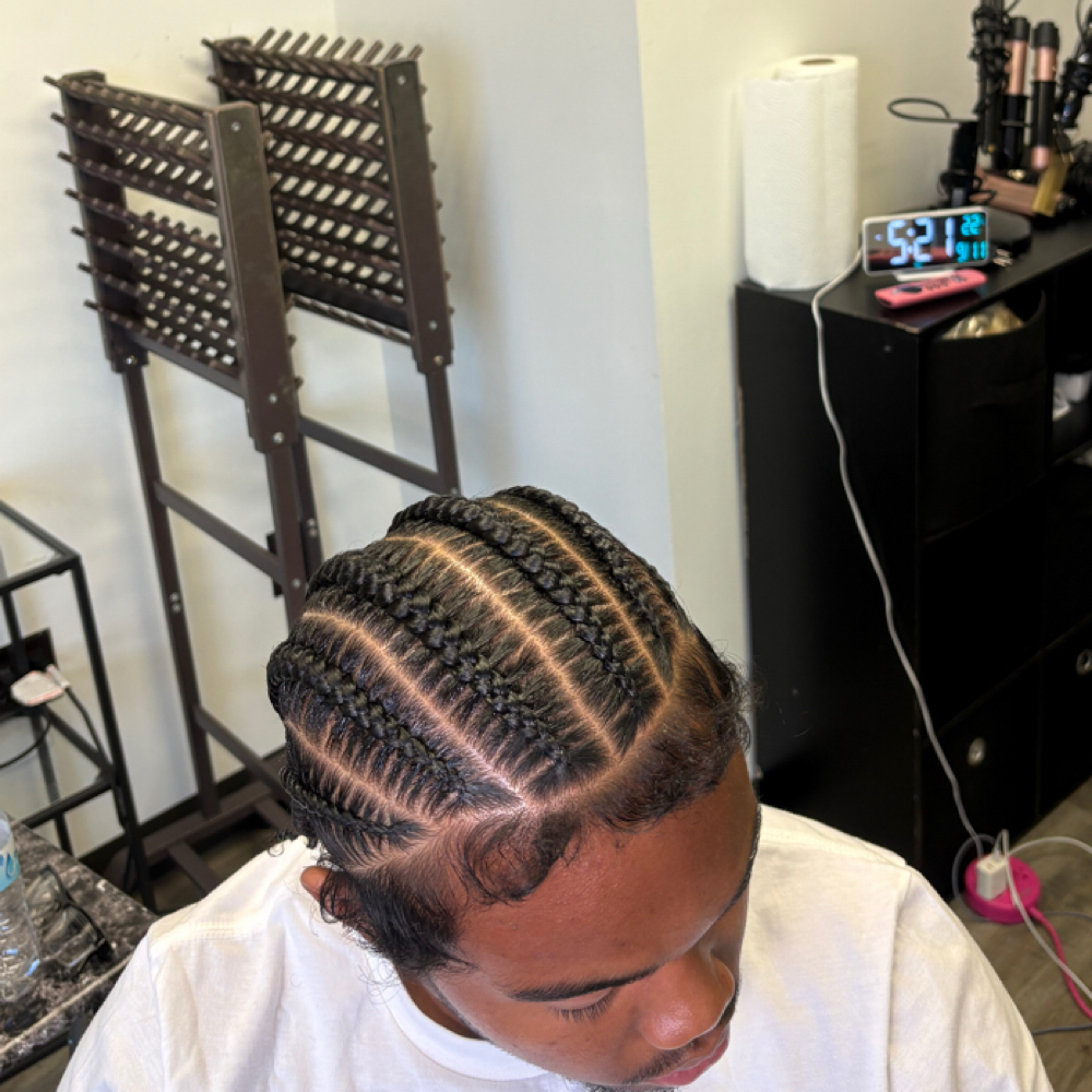 6 stitch braids at TheBraidSpot in Houston, TX