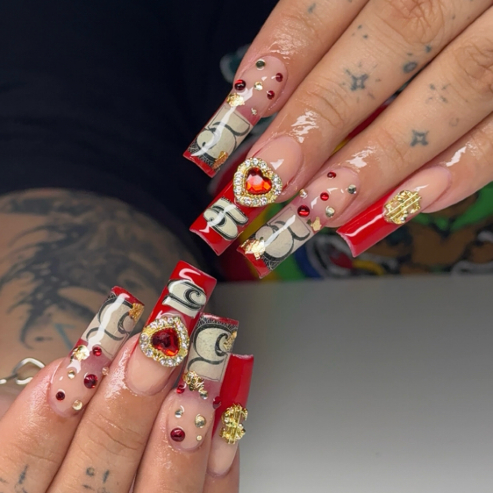 Acrylic XLong Set at LunatiqueNails in Katy, TX