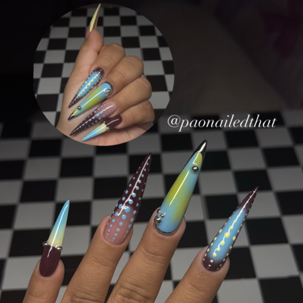 Acrylic XLong Set at LunatiqueNails in Katy, TX