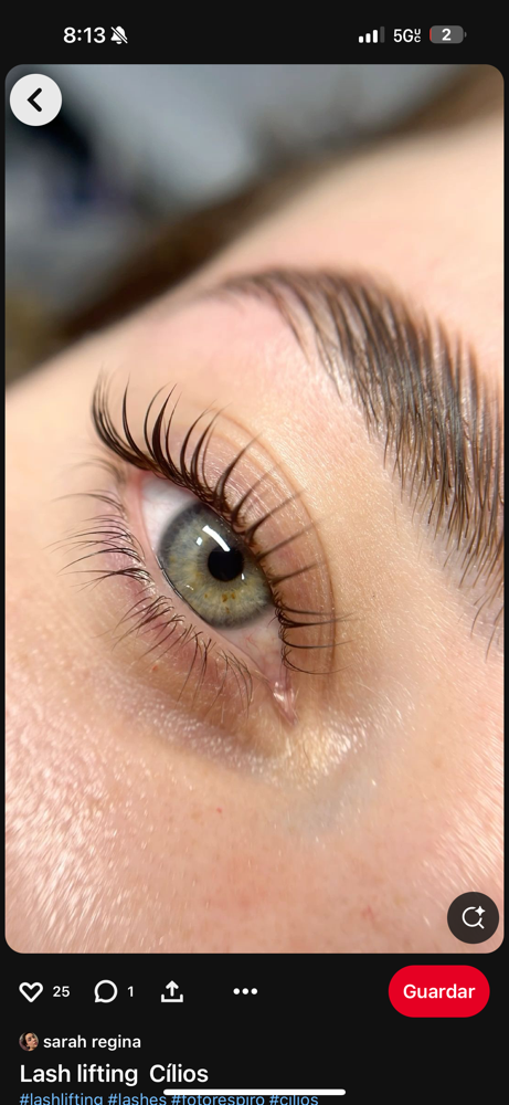 Lash lift and tint