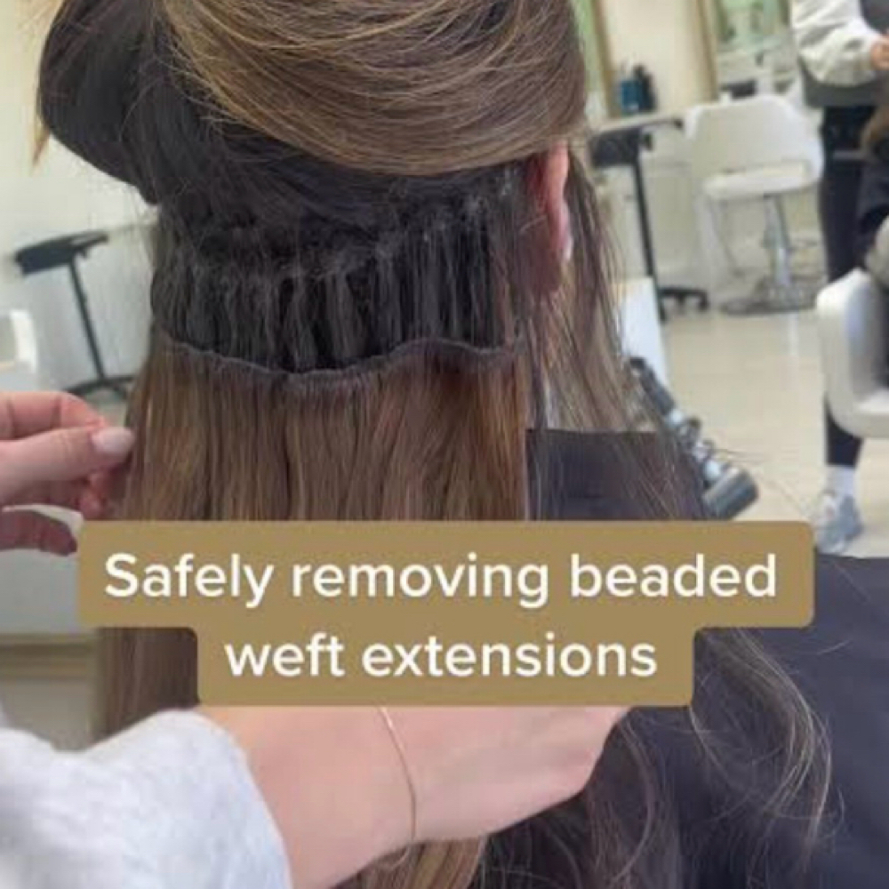 Removal: weft only at Bloomington Extension Bar and Salon in Lubbock, TX