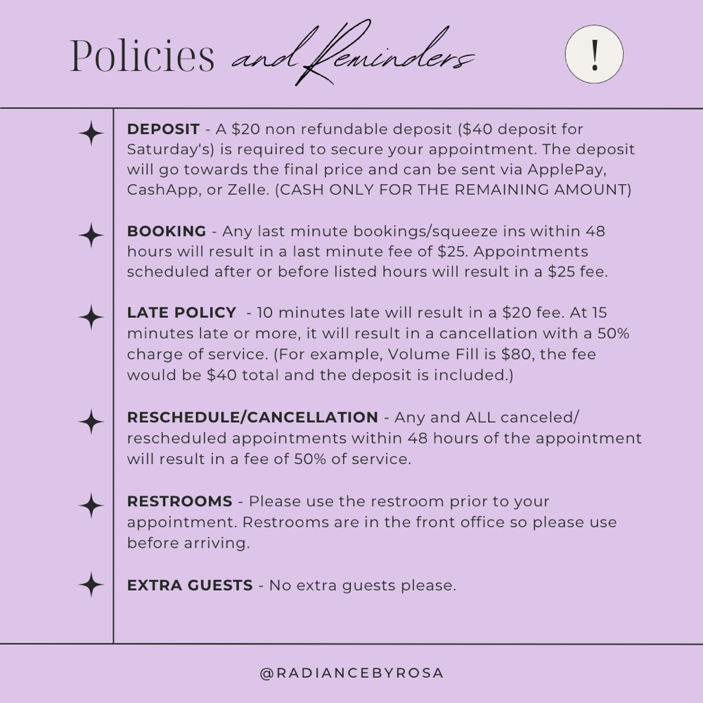 POLICYS AND REMINDERS