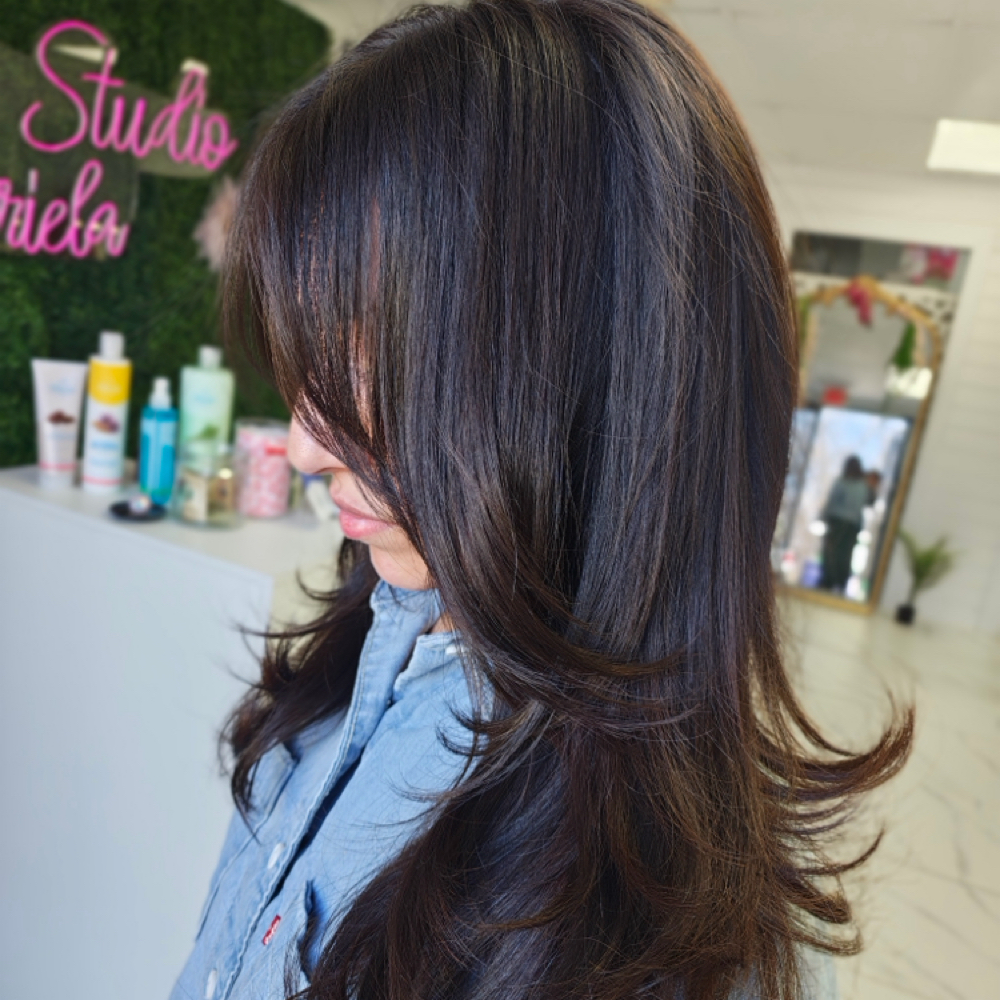 Hair Cut with style and wash at Mariela Hair Studio in Highlands, TX