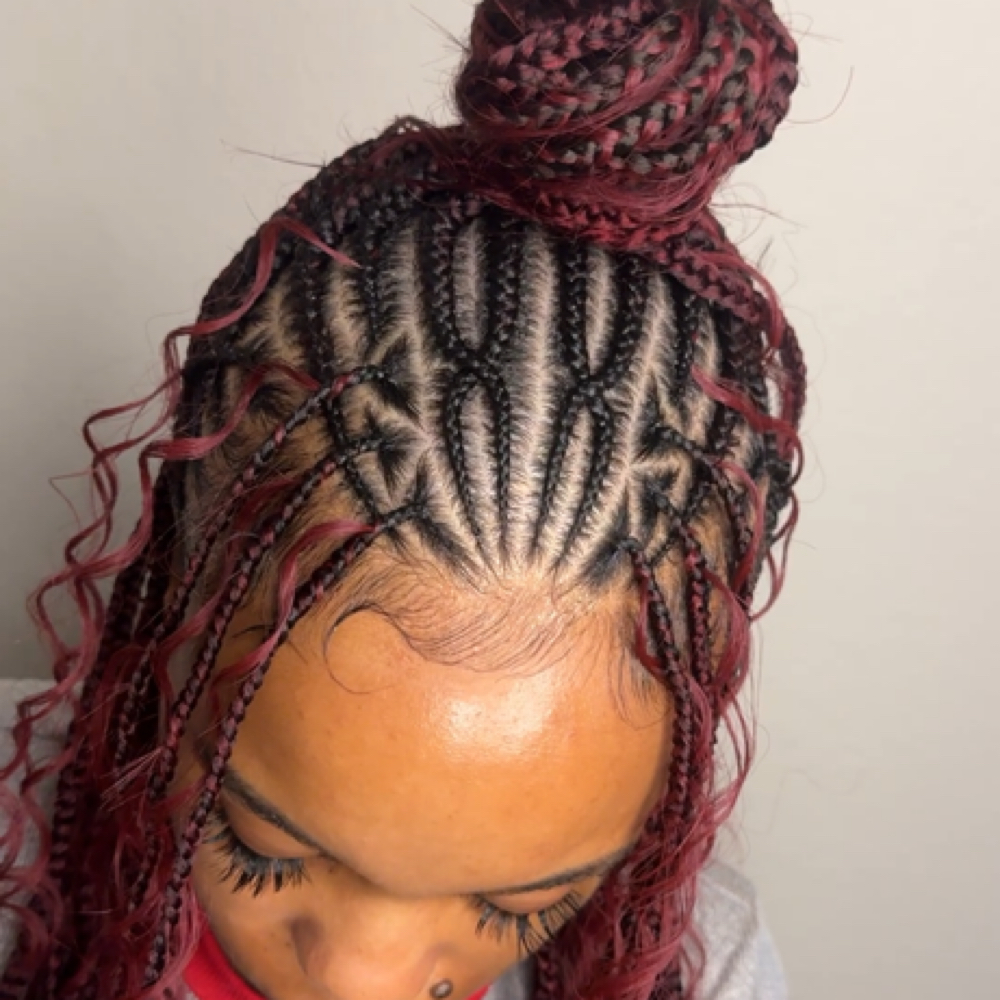 Fulani Flip-over Style at Lgbeautycollective in Houston, TX
