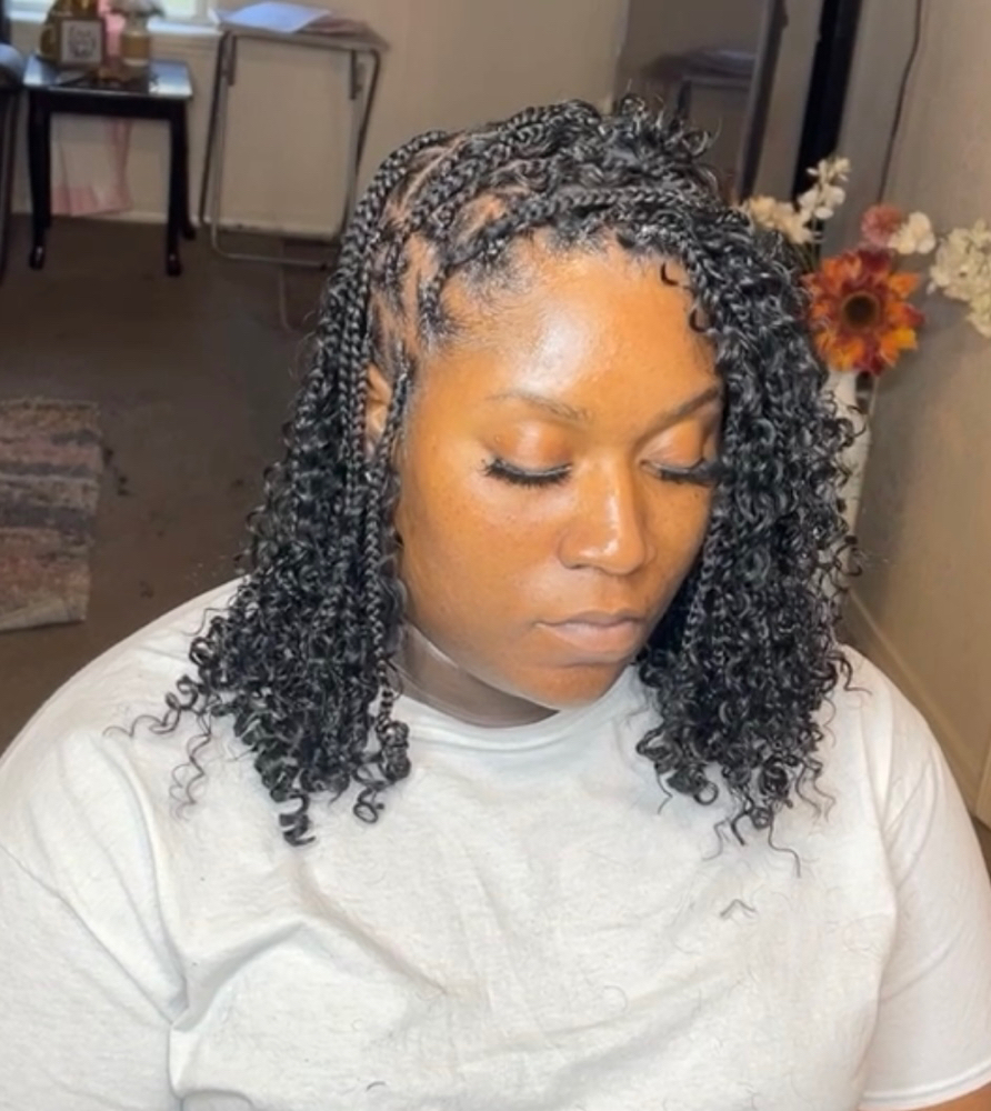 Short Boho Knotless Short Hair Only