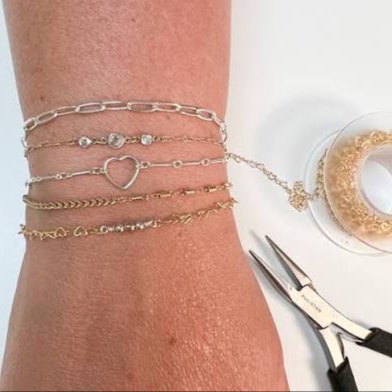 Permanent Jewelry Bracelet at Ember & Ivy Salon in Henderson, TN