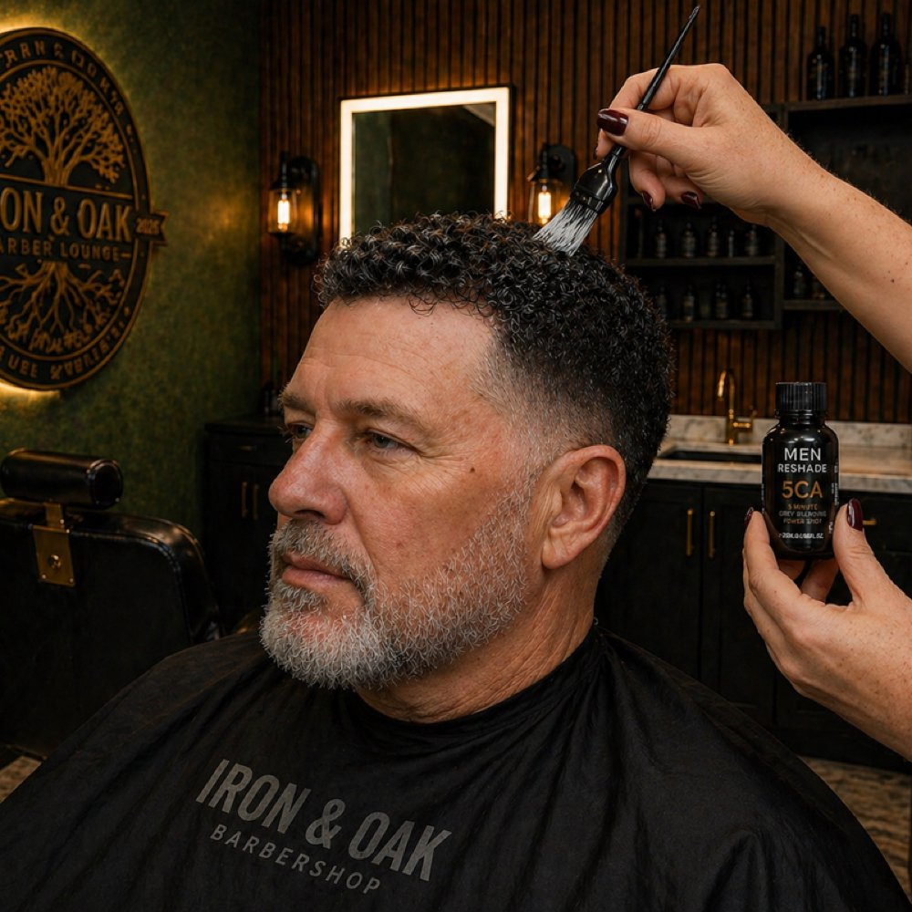 Gray Blending at Iron&Oak Barber Lounge,LLC in Marlton, NJ