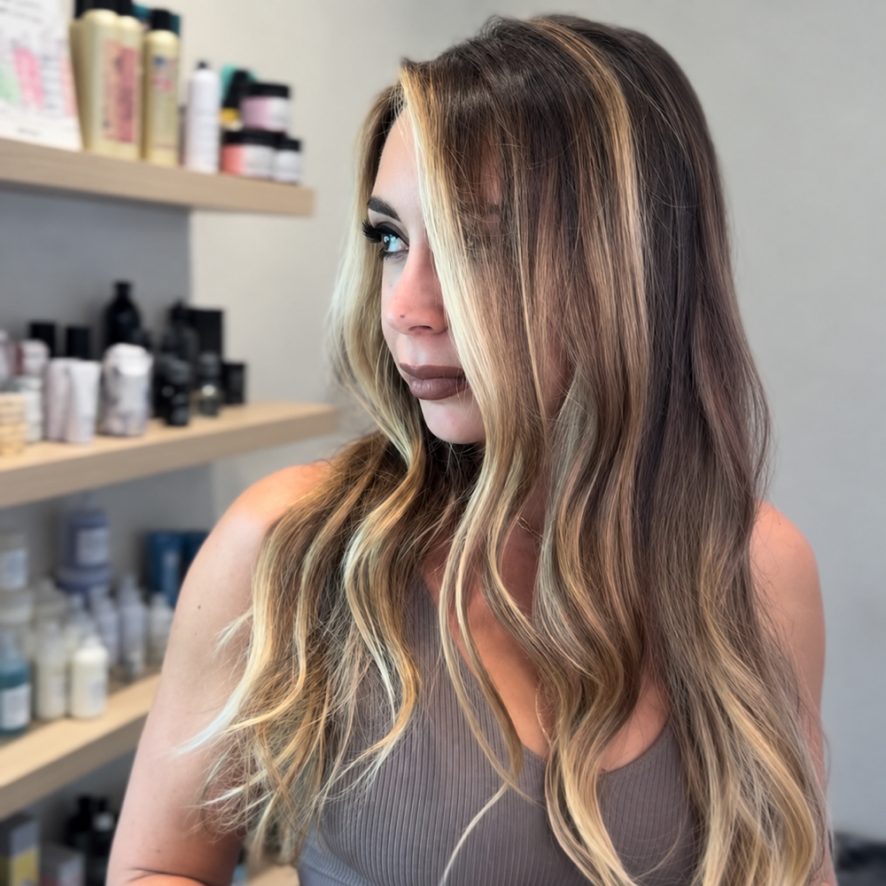 Balayage Transformation at Moonvayda Salon 🌙 in Lakewood Ranch, FL