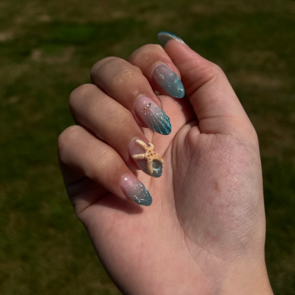 Fill - Gel/ Acrylic with Designs at Soluna Nail Studio in Pittsfield, MA