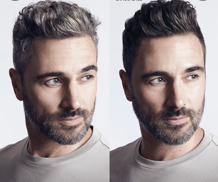 Mens Haircut With Grey Blending