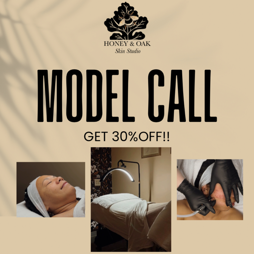 PROMO: Model Call at Honey and Oak Skin Studio in Bellingham, WA